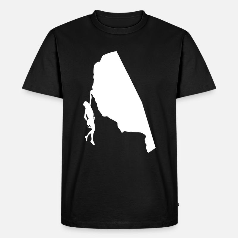 klettern cliffhanger - Männer Premium Bio T-Shirt - Schwarz