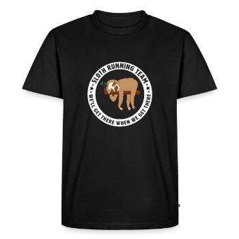 Running - Sloth Running Team - Men's Premium Organic T-Shirt - black - Front - Nico (187cm)