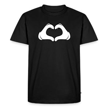 Comic Heart Hand | Great Gift For People You Love - Männer Premium Bio T-Shirt - Schwarz - Vorne - Nico (187cm)