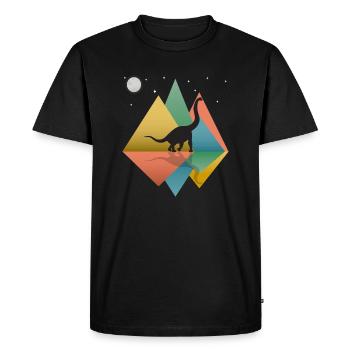 Brontosaurus Dinosaur - Men's Premium Organic T-Shirt - black - Front - Nico (187cm)