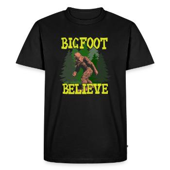 Bigfoot - Bigfoot Believe - T-shirt Premium bio Homme - noir - Devant - Nico (187cm)