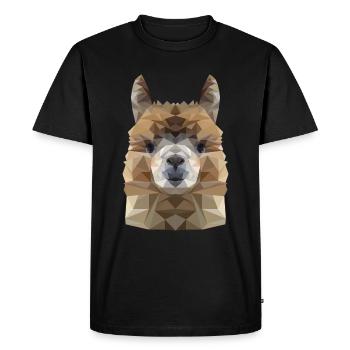 Polygone d’alpaga - T-shirt Premium bio Homme - noir - Devant - Nico (187cm)