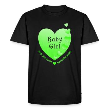 fille bébé fille - T-shirt Premium bio Homme - noir - Devant - Nico (187cm)