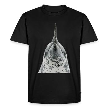 Narwhal - Men's Premium Organic T-Shirt - black - Front - Nico (187cm)