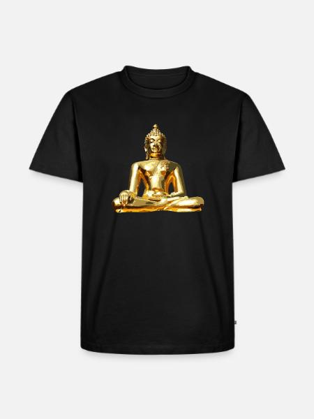 Bouddha Or - T-shirt Premium bio Homme - noir