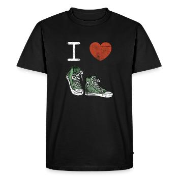 I Love Chaussures - T-shirt Premium bio Homme - noir - Devant - Nico (187cm)