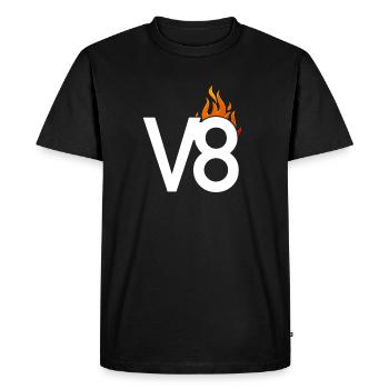 Engine Block V8 Tuning Hot Rod Muscle Car - Men's Premium Organic T-Shirt - black - Front - Nico (187cm)