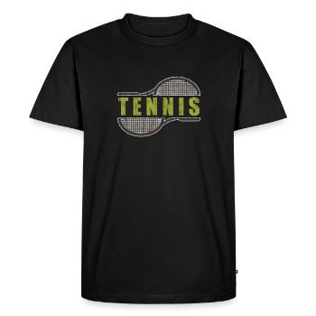 Raquettes de tennis - T-shirt Premium bio Homme - noir - Devant - Nico (187cm)