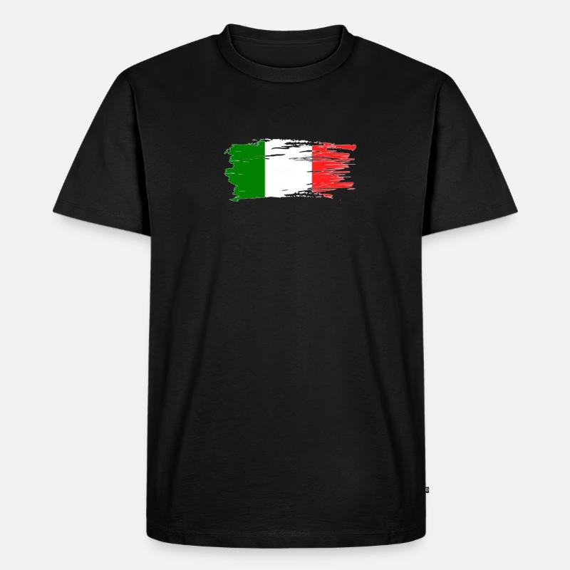 Italia - Männer Premium Bio T-Shirt - Schwarz