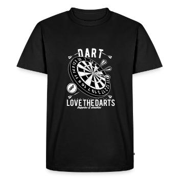 Fléchettes fléchettes fléchettes fléchettes fléchettes 180 Bullseye - T-shirt Premium bio Homme - noir - Devant - Nico (187cm)