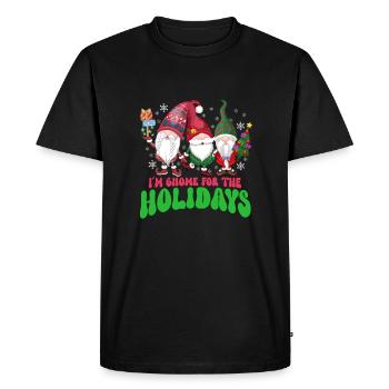 Gnomes de jardin Gnome Amant Drôle de Gnome Jardinage - T-shirt Premium bio Homme - noir - Devant - Nico (187cm)
