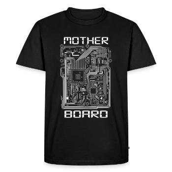 Conception graphique par ordinateur de carte mère - T-shirt Premium bio Homme - noir - Devant - Nico (187cm)