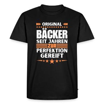 Des boulangers mûris à la perfection - T-shirt Premium bio Homme - noir - Devant - Nico (187cm)