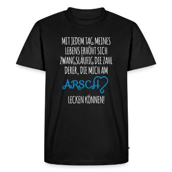 AM ASS - T-shirt Premium bio Homme - noir - Devant - Nico (187cm)