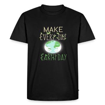 sauver la planète - T-shirt Premium bio Homme - noir - Devant - Nico (187cm)