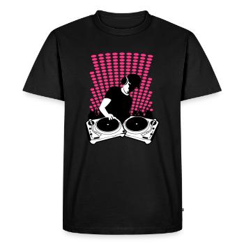 DJ turntables - Men's Premium Organic T-Shirt - black - Front - Nico (187cm)