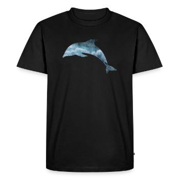 Mer de dauphin - T-shirt Premium bio Homme - noir - Devant - Nico (187cm)