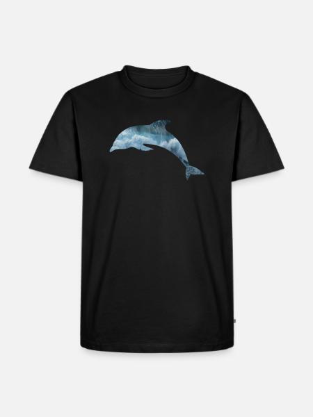 Dolphin sea - Men's Premium Organic T-Shirt - black