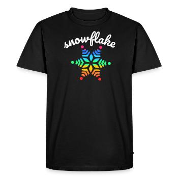 Arc-en-ciel Neige - T-shirt Premium bio Homme - noir - Devant - Nico (187cm)