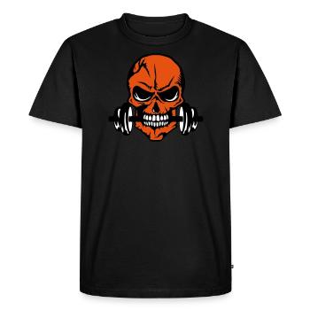 haltere head dead bodybuilding bodybuilding weight - Men's Premium Organic T-Shirt - black - Front - Nico (187cm)
