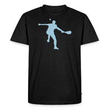 pelote basque silhouette 4 - T-shirt Premium bio Homme - noir - Devant - Nico (187cm)