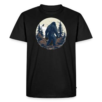 Sasquatch Mythe Cadeau Vintage Nature Bigfoot - T-shirt Premium bio Homme - noir - Devant - Nico (187cm)