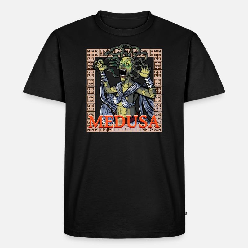 Qualle - Männer Premium Bio T-Shirt - Schwarz