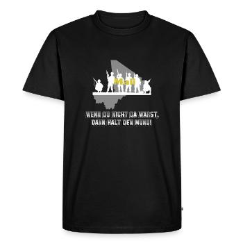 Soldat militaire Bundeswehr Mali utiliser - T-shirt Premium bio Homme - noir - Devant - Nico (187cm)