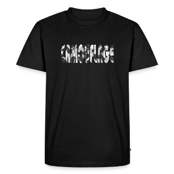 Camouflage urban - Men's Premium Organic T-Shirt - black - Front - Nico (187cm)