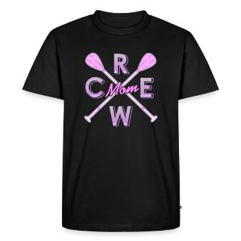 Crossed Oars Mom Crew Rowing Designs T-Shirt - Men's Premium Organic T-Shirt - black - Front - Nico (187cm)