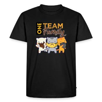 équipe famille chat barbe enterrement de vie de jeune fille meilleur - T-shirt Premium bio Homme - noir - Devant - Nico (187cm)