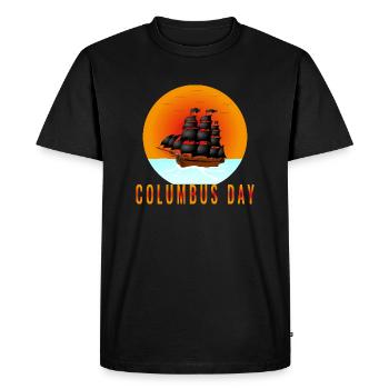 Jour de Christophe Colomb - T-shirt Premium bio Homme - noir - Devant - Nico (187cm)