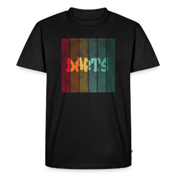 Drôle Vintage Retro Darts Chemise Dart Dart DART - T-shirt Premium bio Homme - noir - Devant - Nico (187cm)