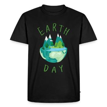 Earth Day Climate Change - Men's Premium Organic T-Shirt - black - Front - Nico (187cm)