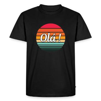 Olá ! - T-shirt Premium bio Homme - noir - Devant - Nico (187cm)