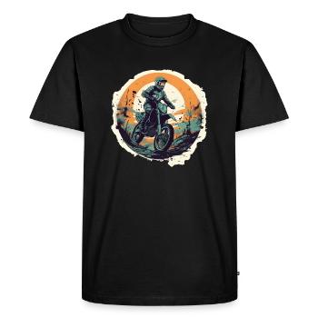 Motocross, Course de motos tout-terrain, Dirt Biking - T-shirt Premium bio Homme - noir - Devant - Nico (187cm)