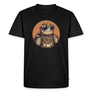 Turtle, Reptile, Turtle, Chelonian - Men's Premium Organic T-Shirt - black - Front - Nico (187cm)