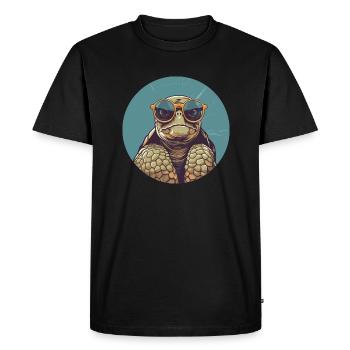 Turtle, Reptile, Turtle, Chelonian - Men's Premium Organic T-Shirt - black - Front - Nico (187cm)