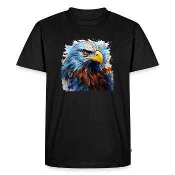 Aigle Aigle Doré Roi des Cieux Cadeau Alpes - T-shirt Premium bio Homme - noir - Devant - Nico (187cm)