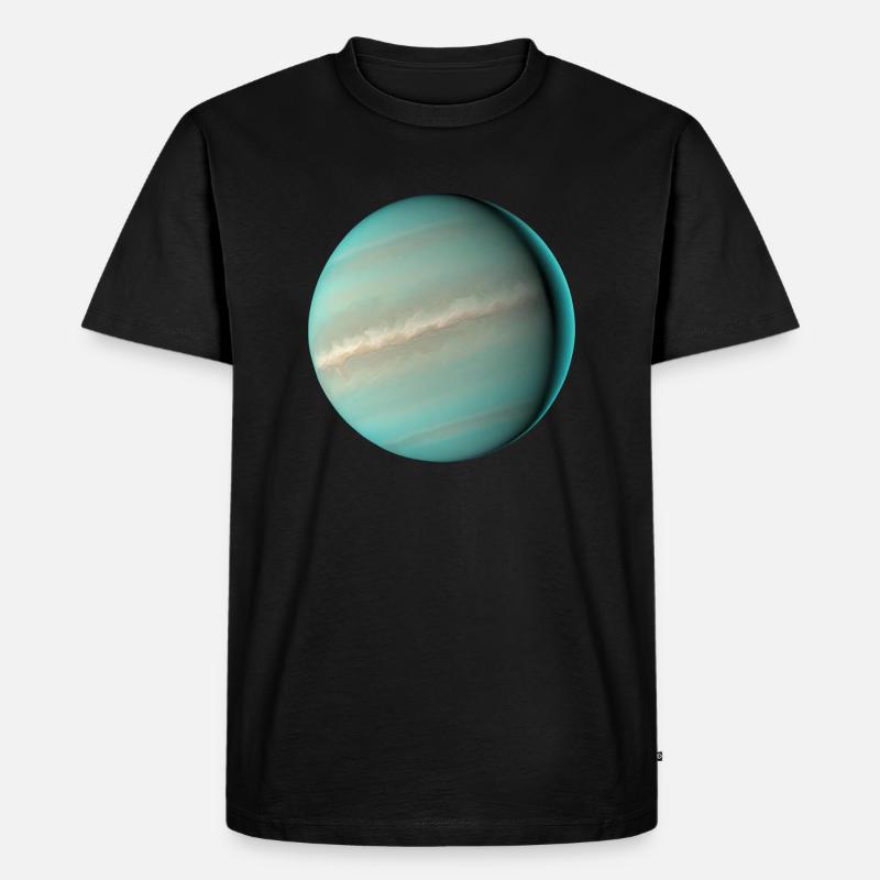Planet Uranus - Männer Premium Bio T-Shirt - Schwarz