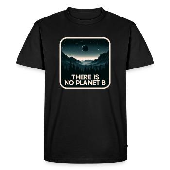 Il n’y a pas de planète B - T-shirt Premium bio Homme - noir - Devant - Nico (187cm)