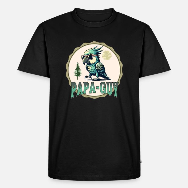 Papa-Guy - Männer Premium Bio T-Shirt - Schwarz