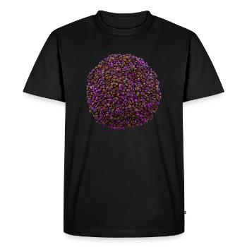 Beans Purple - tas de couleur sur les haricots - T-shirt Premium bio Homme - noir - Devant - Nico (187cm)