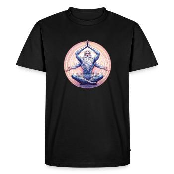 Yoga Master - Men's Premium Organic T-Shirt - black - Front - Nico (187cm)
