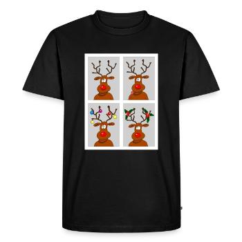 Caribou photomaton - T-shirt Premium bio Homme - noir - Devant - Nico (187cm)