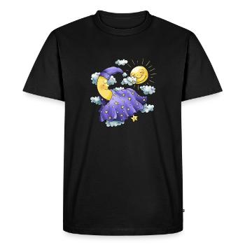 Jour et nuit - T-shirt Premium bio Homme - noir - Devant - Nico (187cm)
