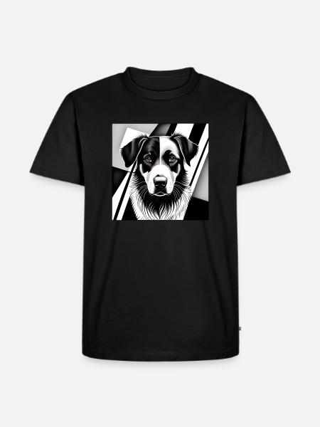 Collie: Cubist Black & White - Men's Premium Organic T-Shirt - black