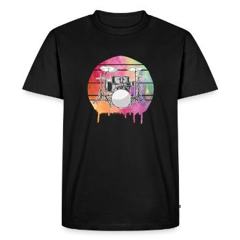Drummer Schlagzeuger - Men's Premium Organic T-Shirt - black - Front - Nico (187cm)