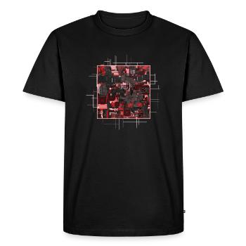 Carte mère stylisée rouge - T-shirt Premium bio Homme - noir - Devant - Nico (187cm)