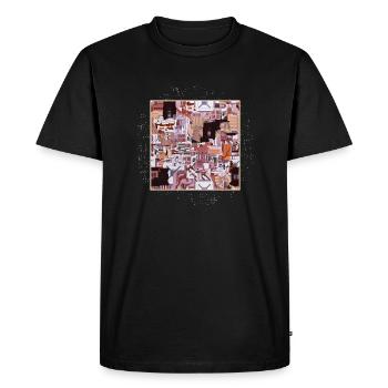 Carte mère stylisée brune - T-shirt Premium bio Homme - noir - Devant - Nico (187cm)